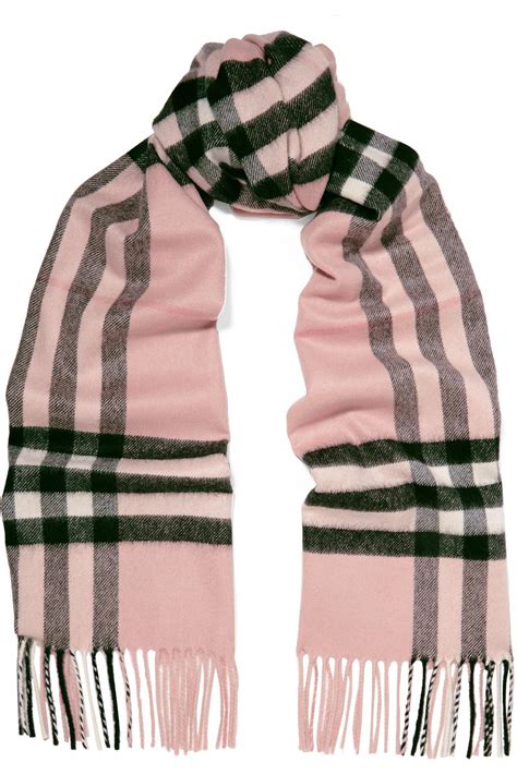 burberry scarf pink check|burberry check scarf wool fringe.